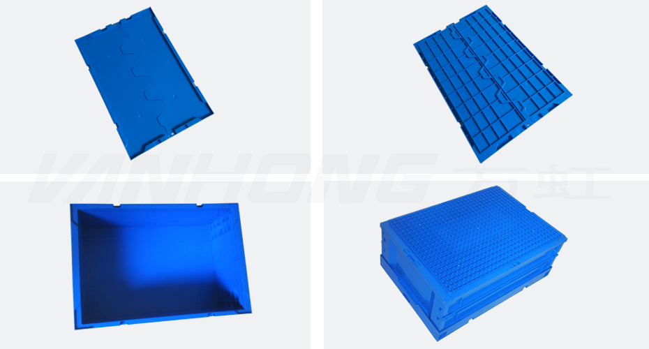 万虹塑胶-VFC6544-24折叠周转胶箱产品细节