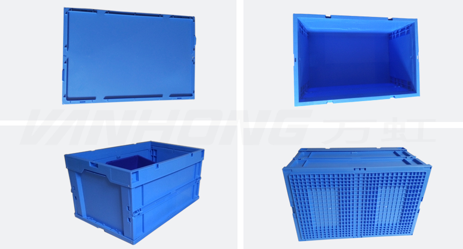 万虹塑胶-VFC6040-32折叠塑料箱细节图
